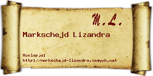 Markschejd Lizandra névjegykártya